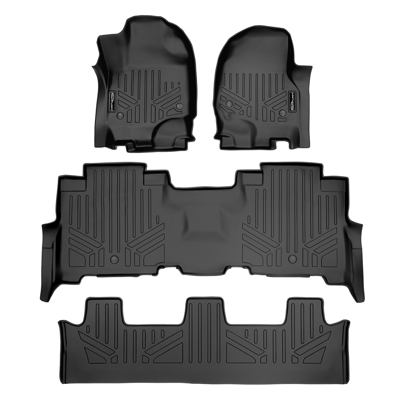 SMARTLINER 2018 - 2024 Lincoln Navigator 8 Passenger Custom Fit Floor Liners - 1st, 2nd & 3rd Rows