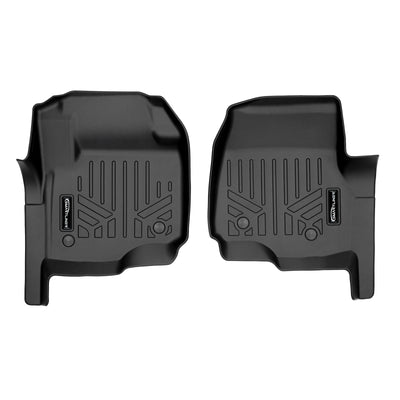 SMARTLINER 2017 - 2025 Ford F-450 Super Crew Custom Fit Floor Liners - 1st & 2nd Rows - Vinyl Only - W/ Storage