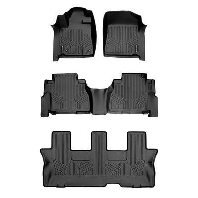 SMARTLINER 2008 - 2011 Toyota Sequoia All Configurations Custom Fit Floor Liners - 1st, 2nd & 3rd Rows