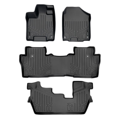 SMARTLINER 2016 - 2022 Honda Pilot 8 Passenger Custom Fit Floor Liners - 1st, 2nd & 3rd Rows