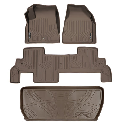 SMARTLINER 2009 - 2010 Chevrolet Traverse 8 Passenger Custom Fit Floor Liners - 1st, 2nd & 3rd Rows