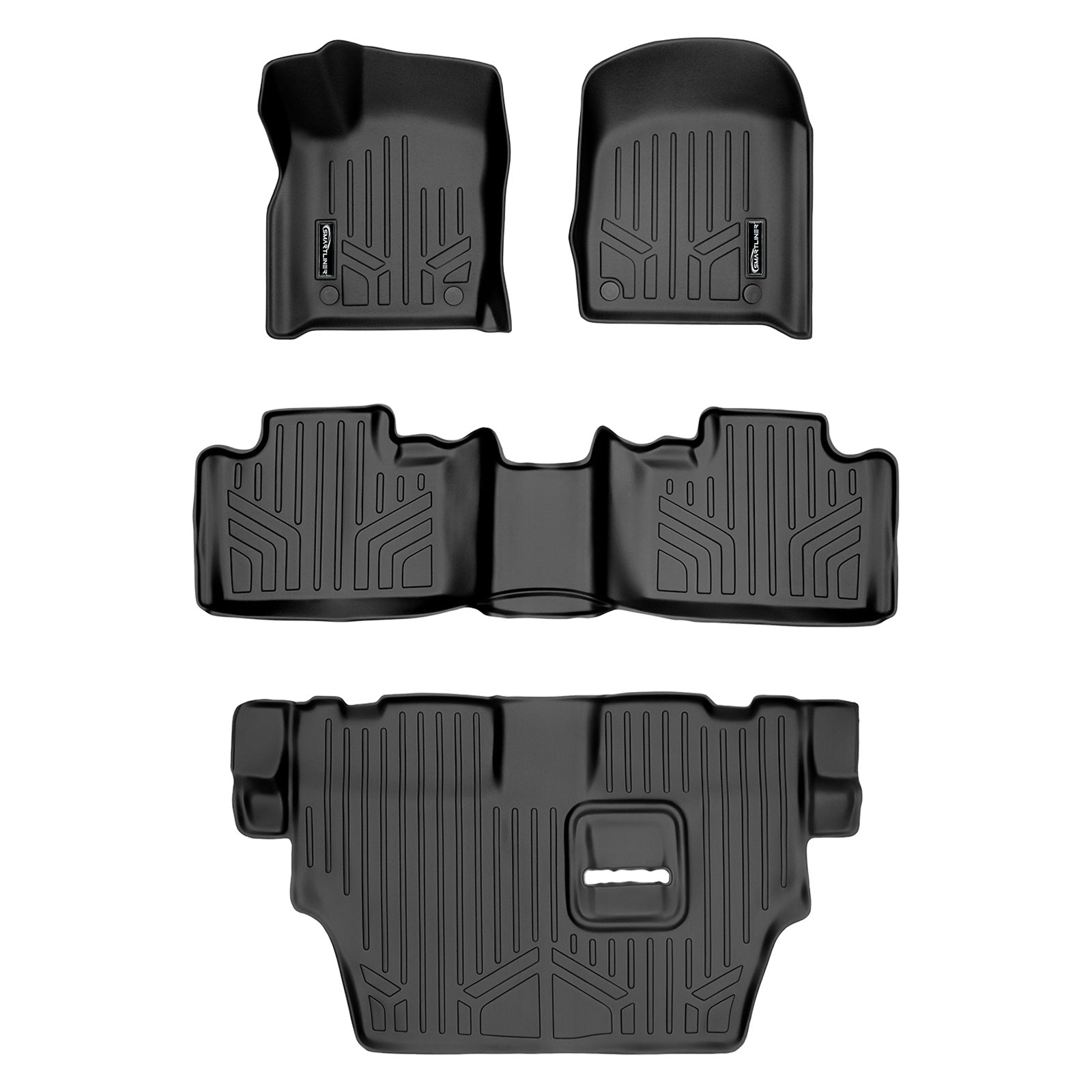 SMARTLINER 2015 - 2025 Dodge Durango 7 Passenger Custom Fit Floor Liners - 1st, 2nd & 3rd Rows