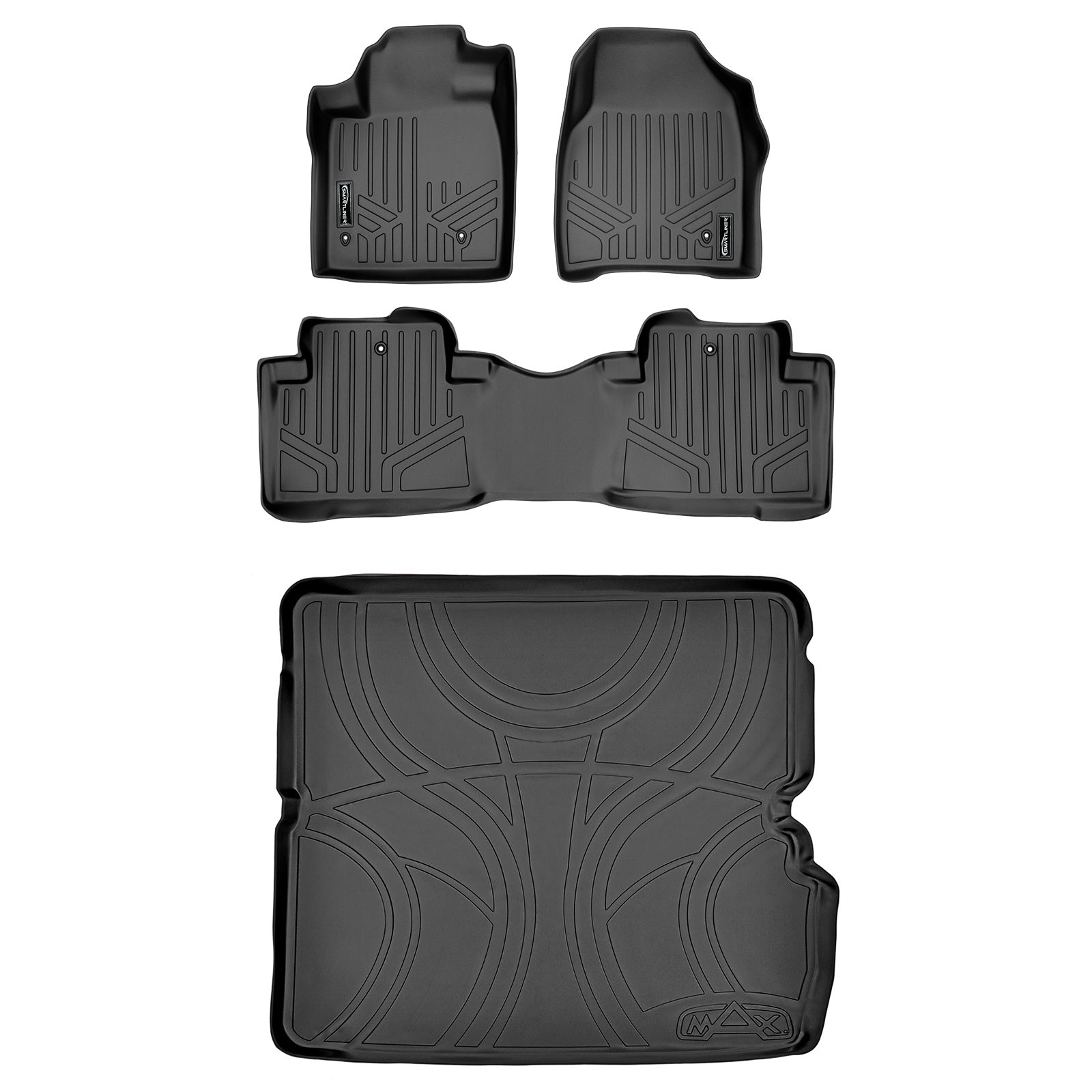SMARTLINER 2009 - 2015 Honda Pilot All Configurations Custom Fit Floor Liners - 1st, 2nd & 3rd Rows
