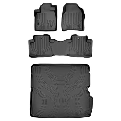 SMARTLINER 2009 - 2015 Honda Pilot All Configurations Custom Fit Floor Liners - 1st, 2nd & 3rd Rows