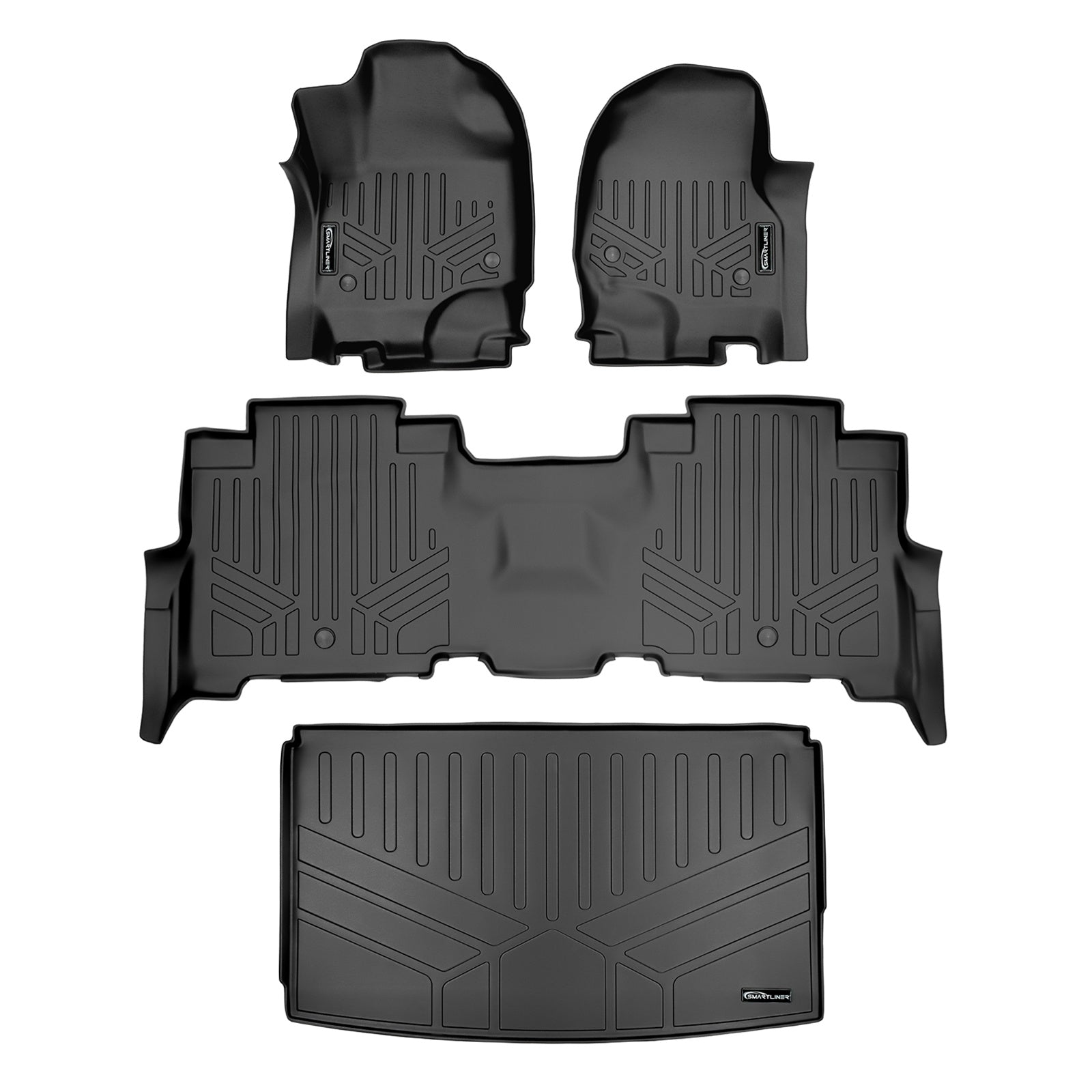 SMARTLINER 2018 - 2024 Lincoln Navigator L 8 Passenger Custom Fit Floor Liners - 1st, 2nd & 3rd Rows