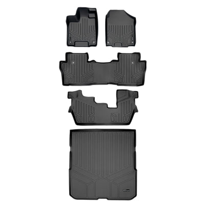 SMARTLINER 2016 - 2022 Honda Pilot 8 Passenger Custom Fit Floor Liners - 1st, 2nd, 3rd & 4th Rows