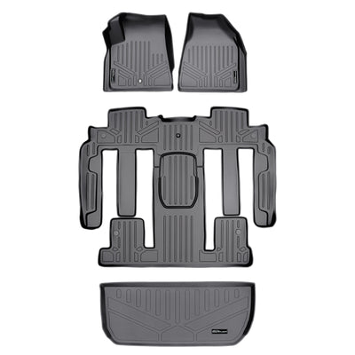 SMARTLINER 2009 - 2010 Chevrolet Traverse 7 Passenger Custom Fit Floor Liners - 1st, 2nd, 3rd & 4th Rows