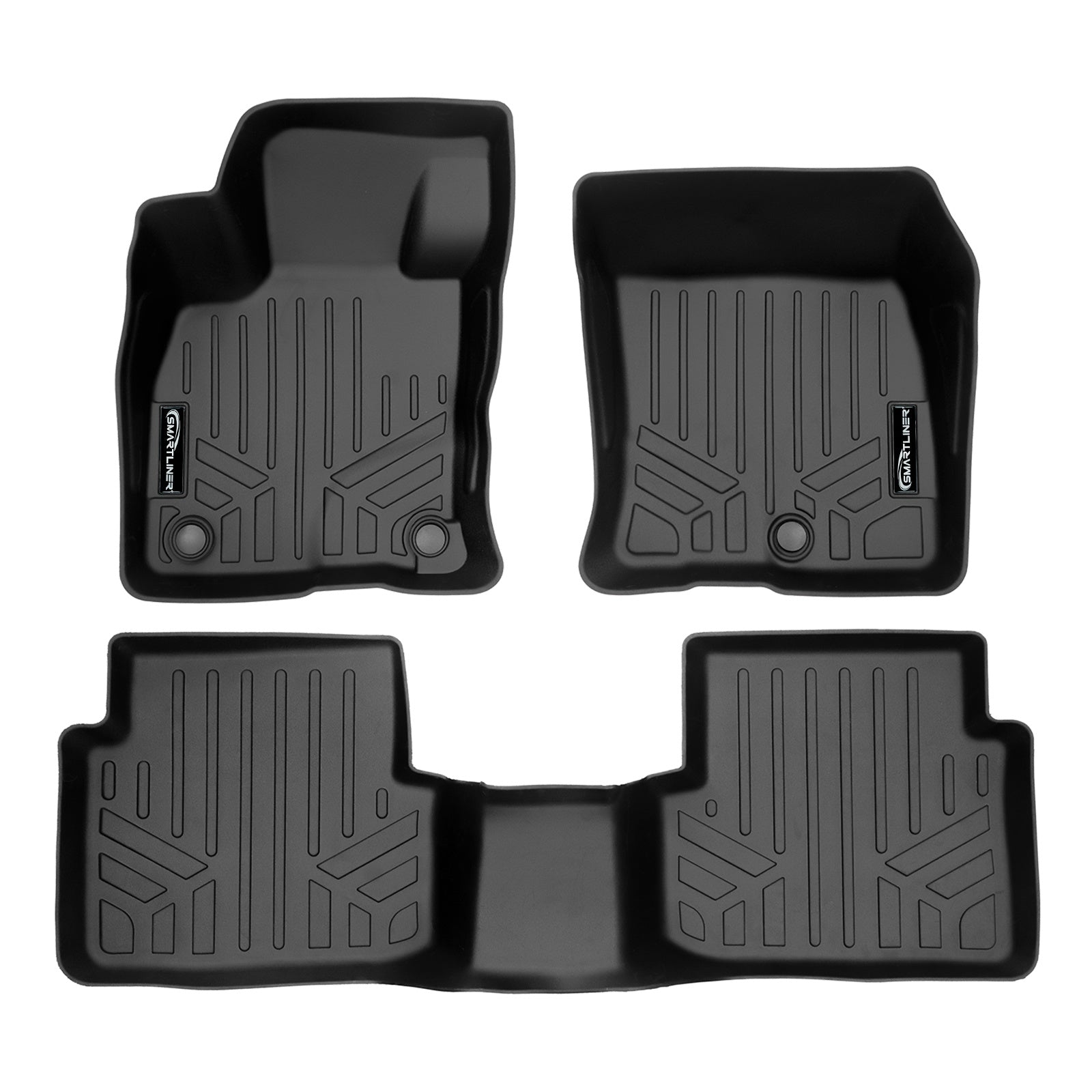 SMARTLINER 2021 - 2025 Ford Bronco Sport All Configurations Custom Fit Floor Liners - 1st & 2nd Rows - Carpet Only