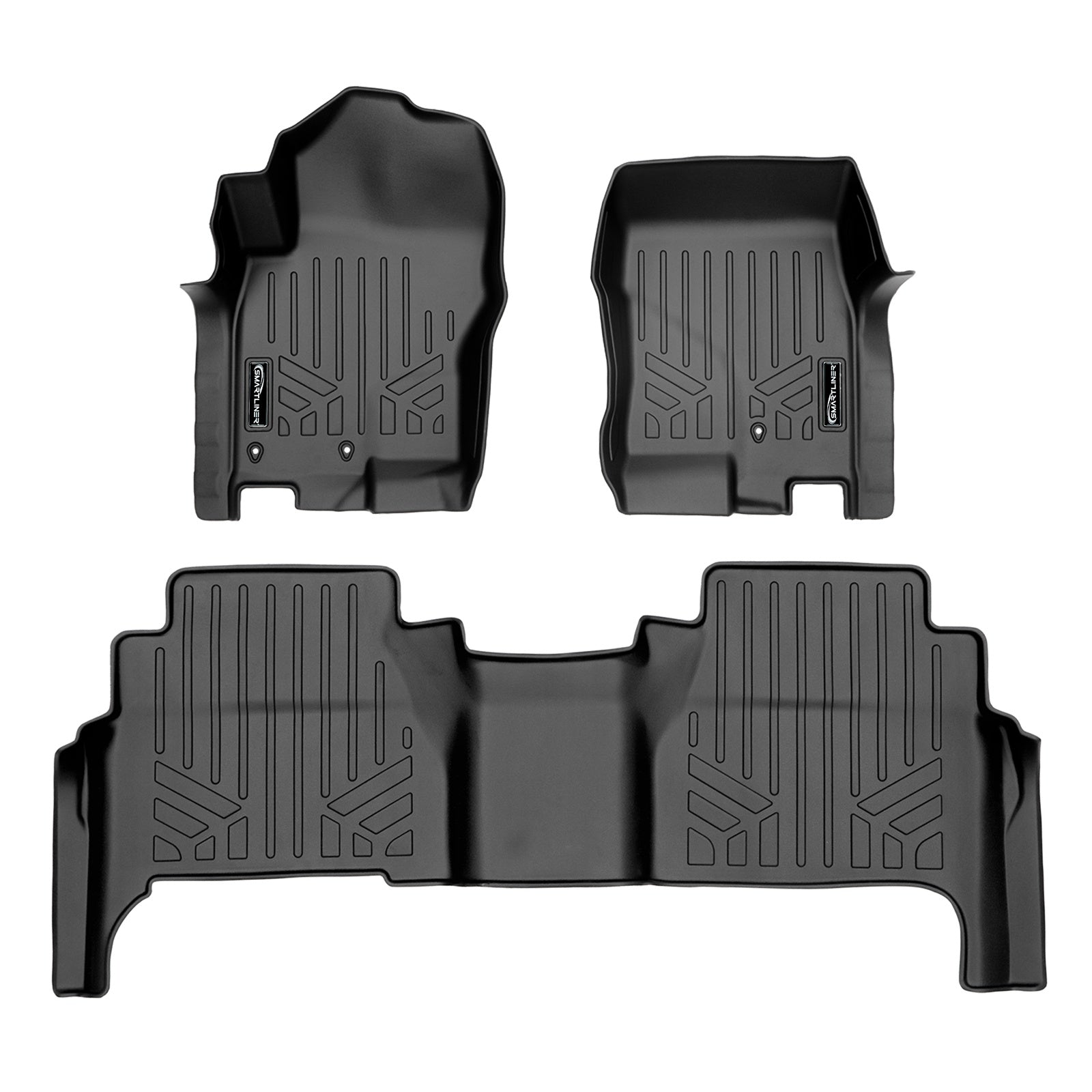 SMARTLINER 2005 - 2021 Nissan Frontier Crew Cab Custom Fit Floor Liners - 1st & 2nd Rows
