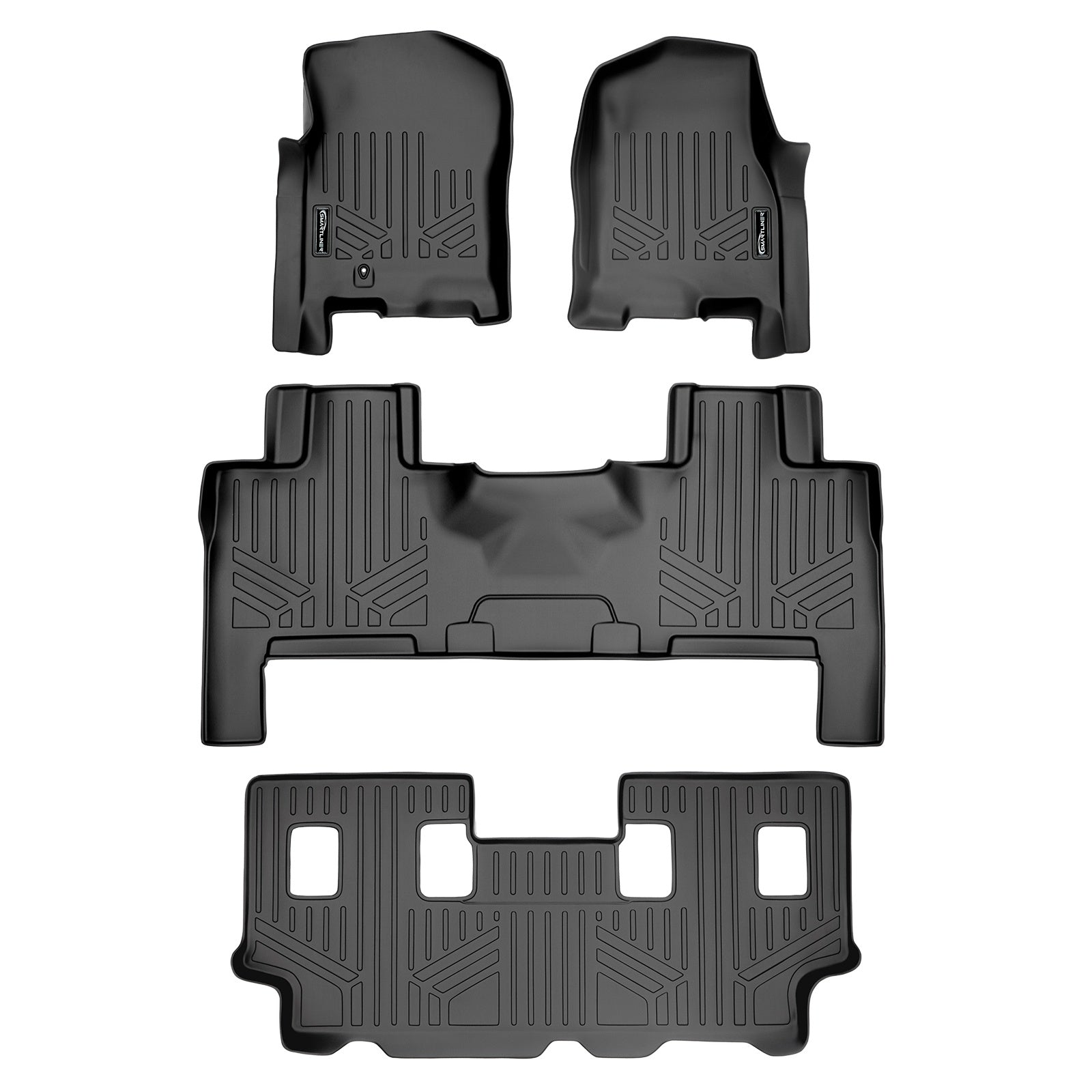 SMARTLINER 2007 - 2010 Lincoln Navigator L 7 Passenger and 8 Passenger Custom Fit Floor Liners - 1st, 2nd & 3rd Rows