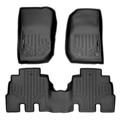 SMARTLINER 2015 - 2018 Jeep Wrangler 4 Door and Unlimited and JK Custom Fit Floor Liners - 1st & 2nd Rows