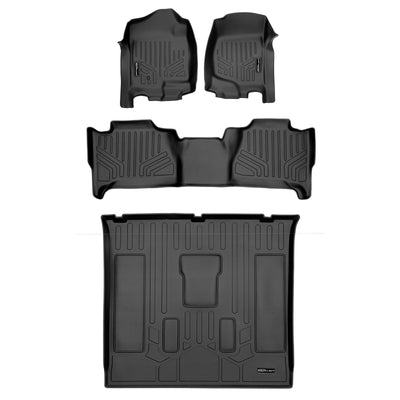 SMARTLINER 2007 - 2014 Cadillac Escalade All Configurations Custom Fit Floor Liners - 1st, 2nd & 3rd Rows - W/ 3rd Row