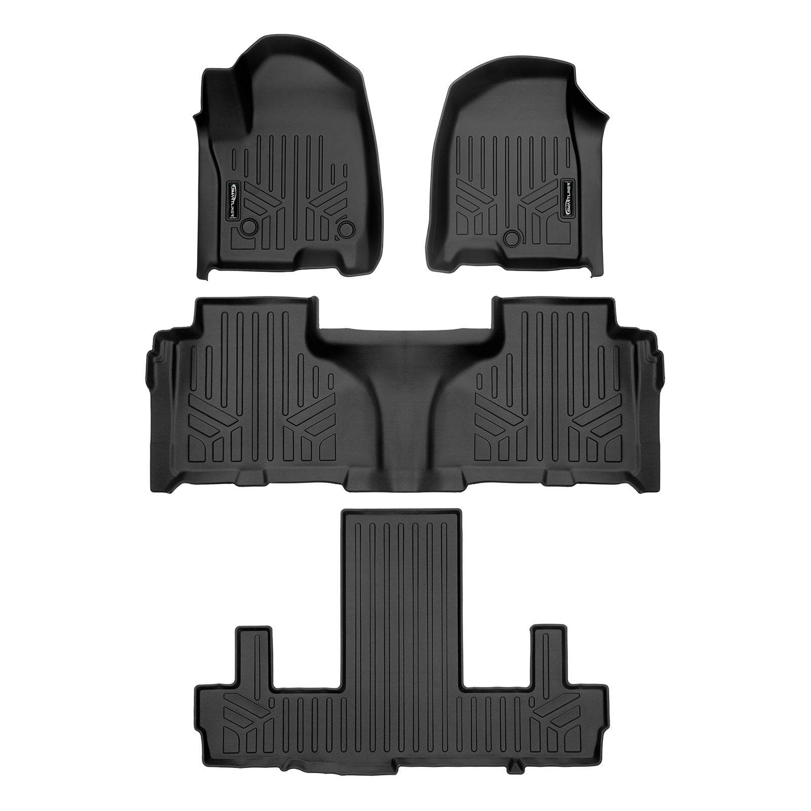SMARTLINER 2021 - 2025 GMC Yukon XL 7 Passenger Custom Fit Floor Liners - 1st, 2nd & 3rd Rows