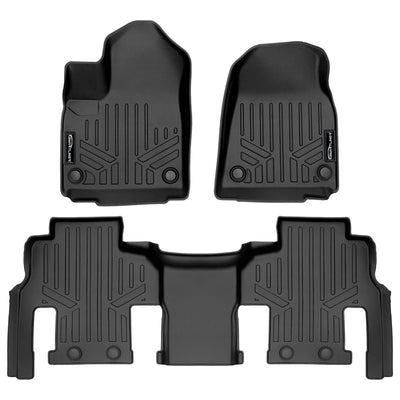 SMARTLINER 2022 - 2025 Jeep Wagoneer 8 Passenger Custom Fit Floor Liners - 1st & 2nd Rows