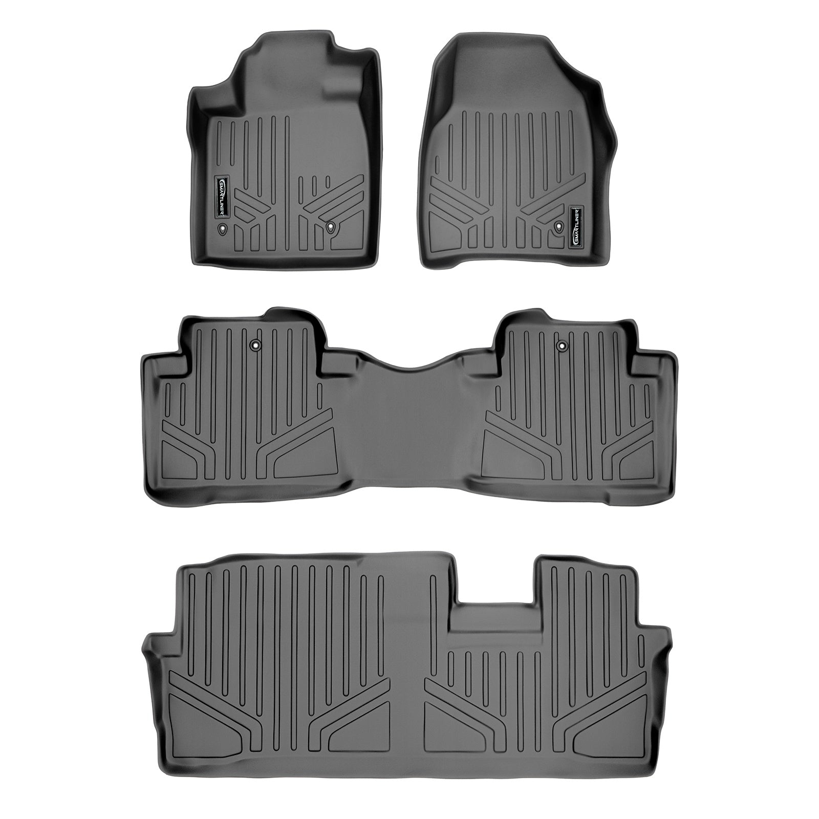 SMARTLINER 2009 - 2015 Honda Pilot All Configurations Custom Fit Floor Liners - 1st, 2nd & 3rd Rows