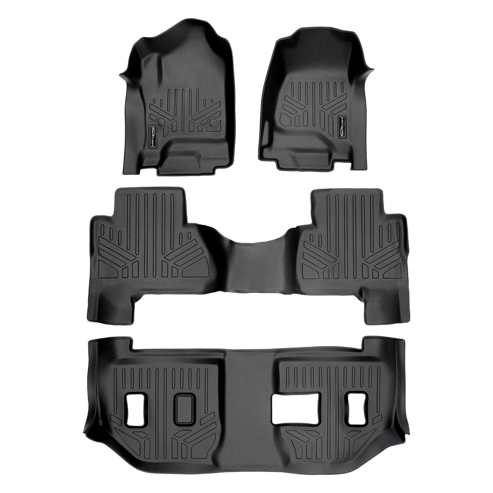 SMARTLINER 2015 - 2020 Cadillac Escalade ESV 8 Passenger Custom Fit Floor Liners - 1st, 2nd & 3rd Rows