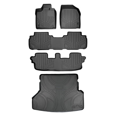 SMARTLINER 2008 - 2013 Toyota Highlander All Configurations Custom Fit Floor Liners - 1st, 2nd, 3rd & 4th Rows - 3rd Seat Down