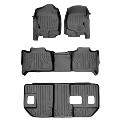 SMARTLINER 2007 - 2014 Chevrolet Suburban 8 Passenger Custom Fit Floor Liners - 1st, 2nd & 3rd Rows
