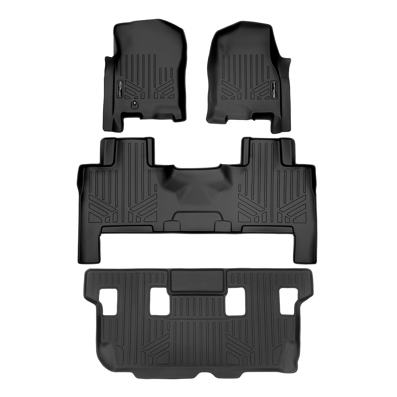 SMARTLINER 2007 - 2010 Ford Expedition 8 Passenger Custom Fit Floor Liners - 1st, 2nd & 3rd Rows