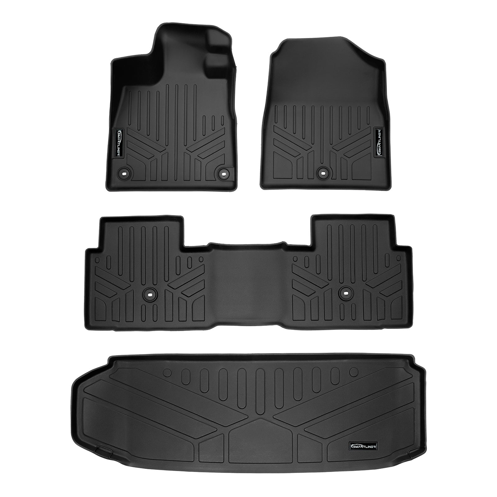 SMARTLINER 2023 - 2025 Honda Pilot All Configurations Custom Fit Floor Liners - 1st, 2nd & 3rd Rows