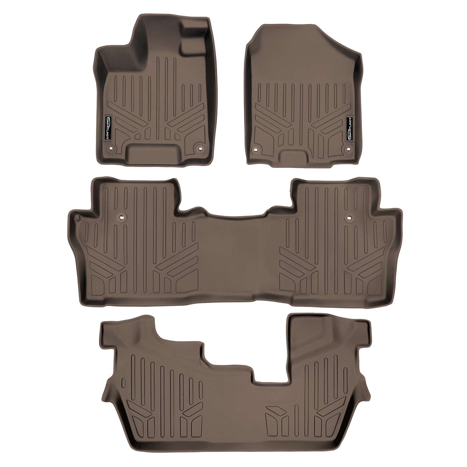 SMARTLINER 2016 - 2022 Honda Pilot All Configurations Custom Fit Floor Liners - 1st, 2nd & 3rd Rows