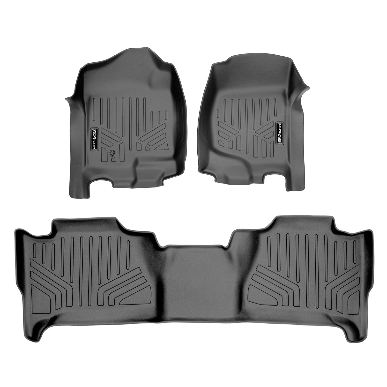 SMARTLINER 2007 - 2014 Cadillac Escalade All Configurations Custom Fit Floor Liners - 1st & 2nd Rows - W/o 3rd Row