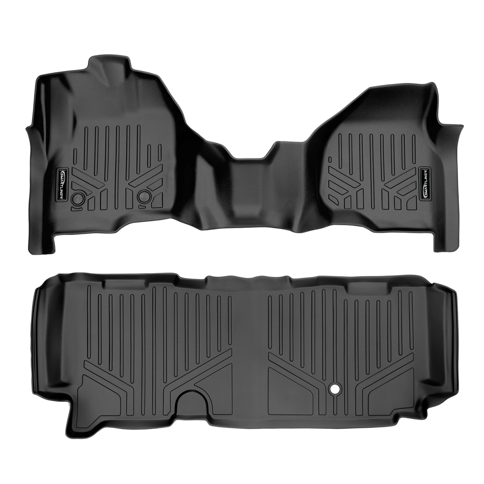 SMARTLINER 2012 - 2012 Ford F-350 Super Cab Custom Fit Floor Liners - 1st & 2nd Rows - Over Hump