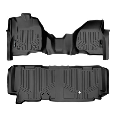 SMARTLINER 2012 - 2012 Ford F-350 Super Cab Custom Fit Floor Liners - 1st & 2nd Rows - Over Hump