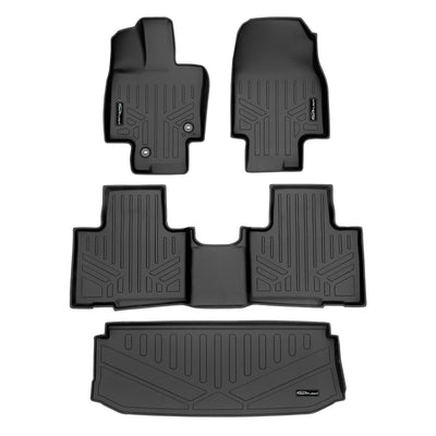 SMARTLINER 2020 - 2025 Toyota Highlander All Configurations Custom Fit Floor Liners - 1st, 2nd & 3rd Rows - 3rd Seat Up - W/ Sub