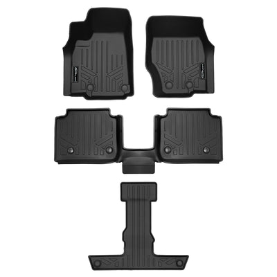 SMARTLINER 2021 - 2025 Jeep Grand Cherokee L 6 Passenger Custom Fit Floor Liners - 1st, 2nd & 3rd Rows - No Console