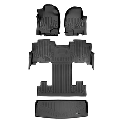 SMARTLINER 2018 - 2024 Lincoln Navigator 7 Passenger Custom Fit Floor Liners - 1st, 2nd, 3rd & 4th Rows