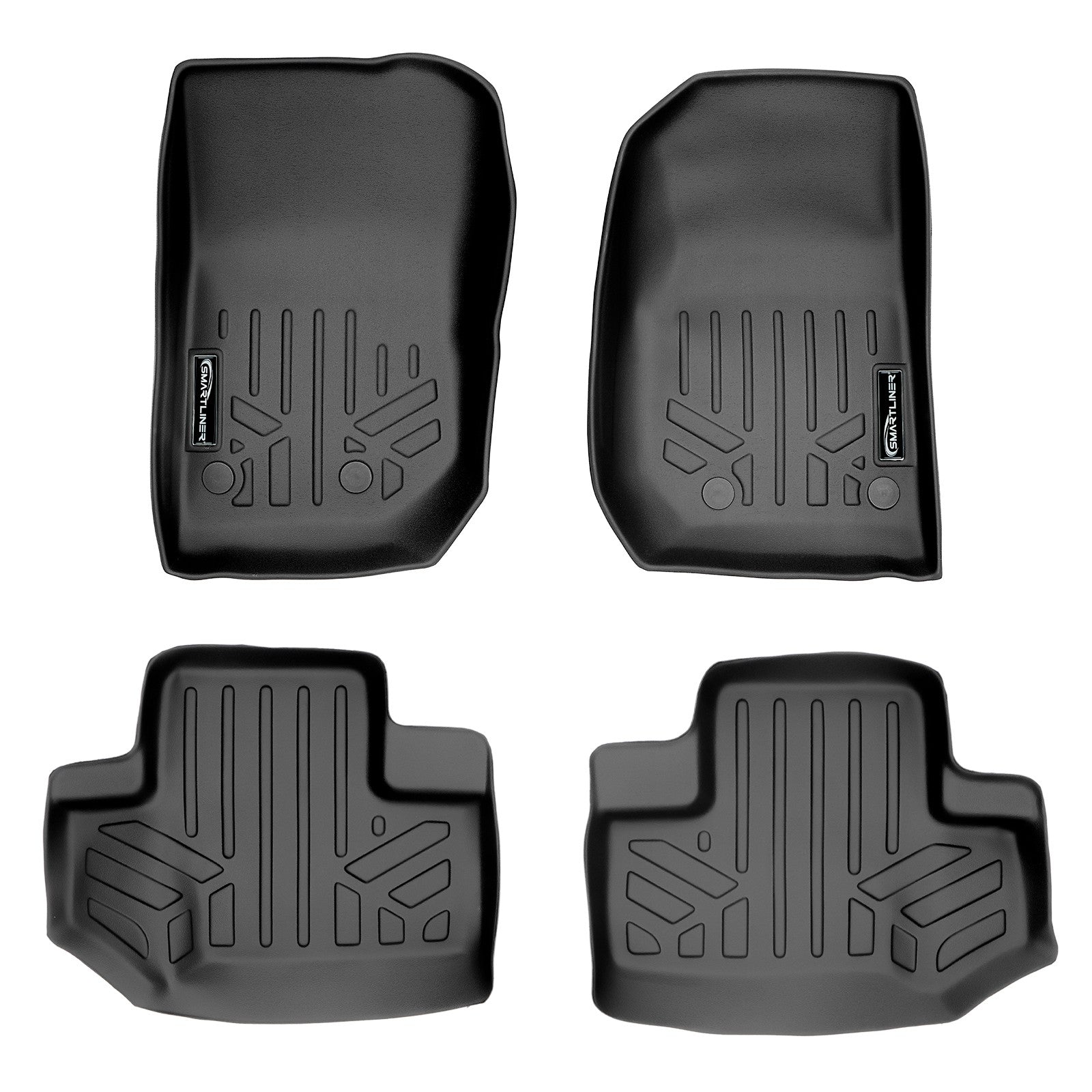SMARTLINER 2014 - 2017 Jeep Wrangler 2 Door Custom Fit Floor Liners - 1st & 2nd Rows