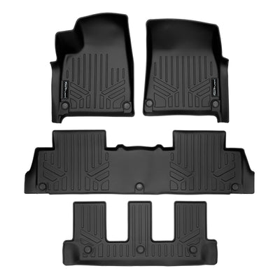 SMARTLINER 2022 - 2024 Rivian R1S 7 Passenger and SUV Custom Fit Floor Liners - 1st, 2nd & 3rd Rows