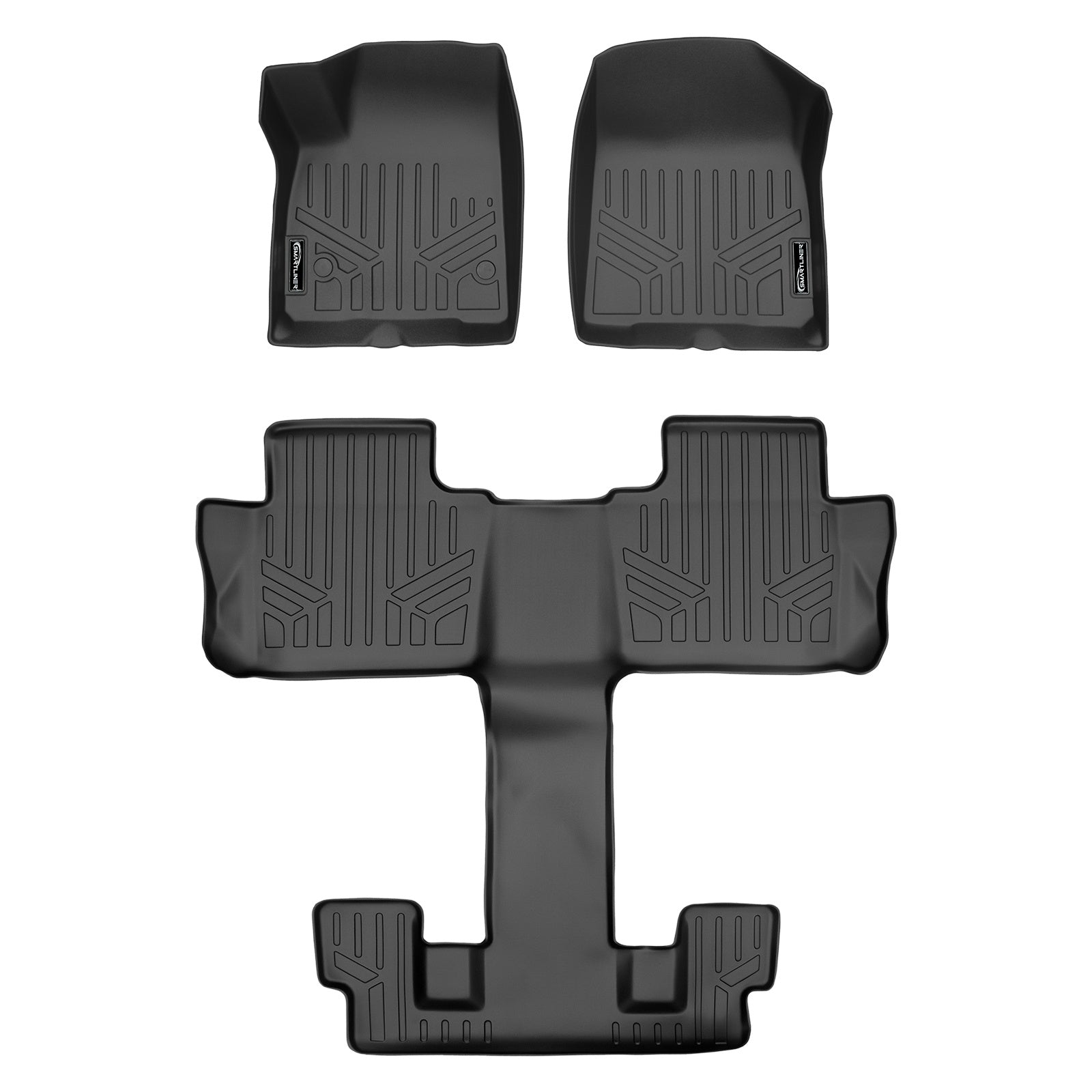 SMARTLINER 2017 - 2023 GMC Acadia 6 Passenger Custom Fit Floor Liners - 1st, 2nd & 3rd Row