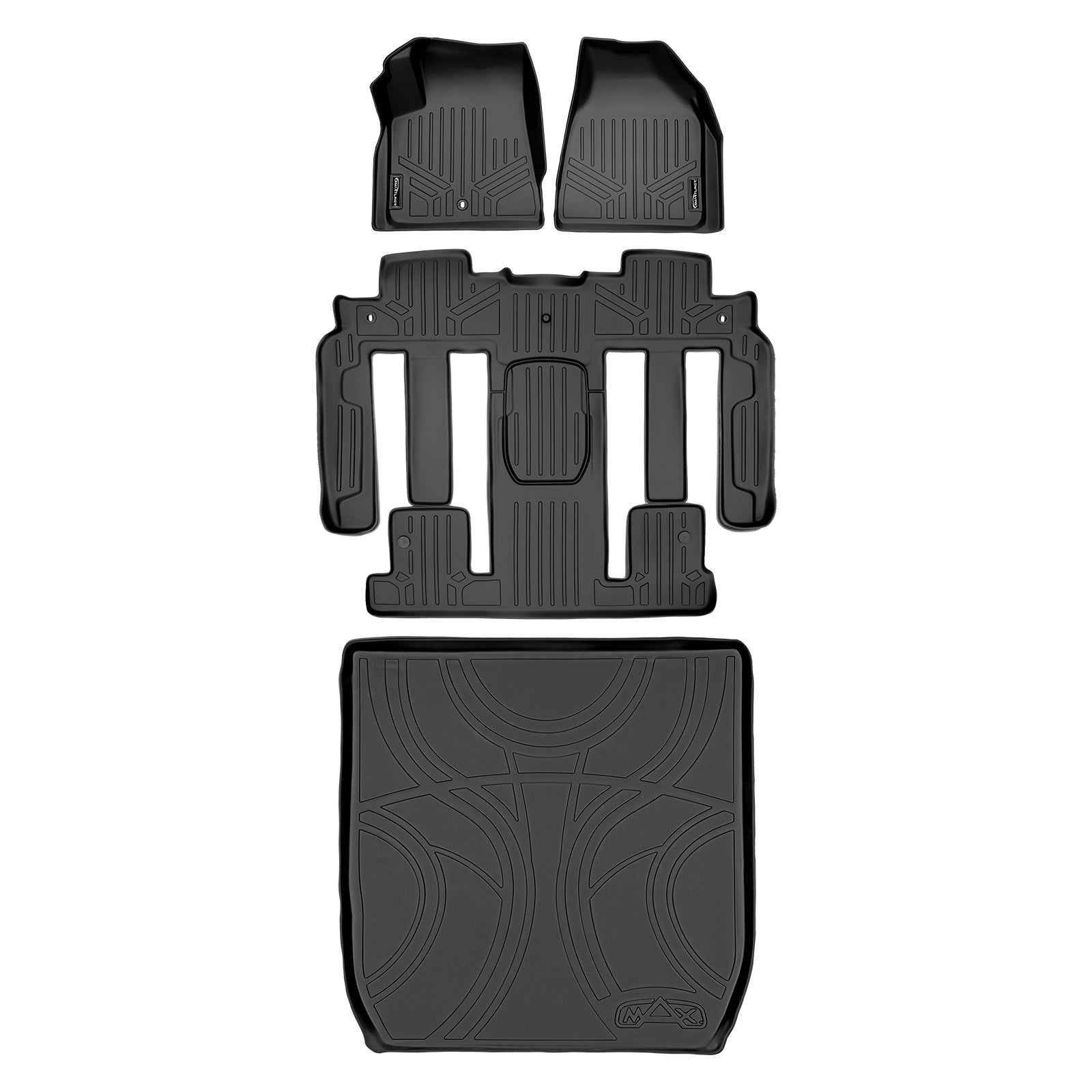 SMARTLINER 2011 - 2017 Chevrolet Traverse 7 Passenger Custom Fit Floor Liners - 1st, 2nd, 3rd & 4th Rows