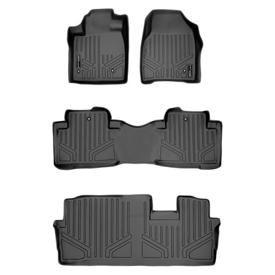 SMARTLINER 2009 - 2015 Honda Pilot All Configurations Custom Fit Floor Liners - 1st, 2nd & 3rd Rows