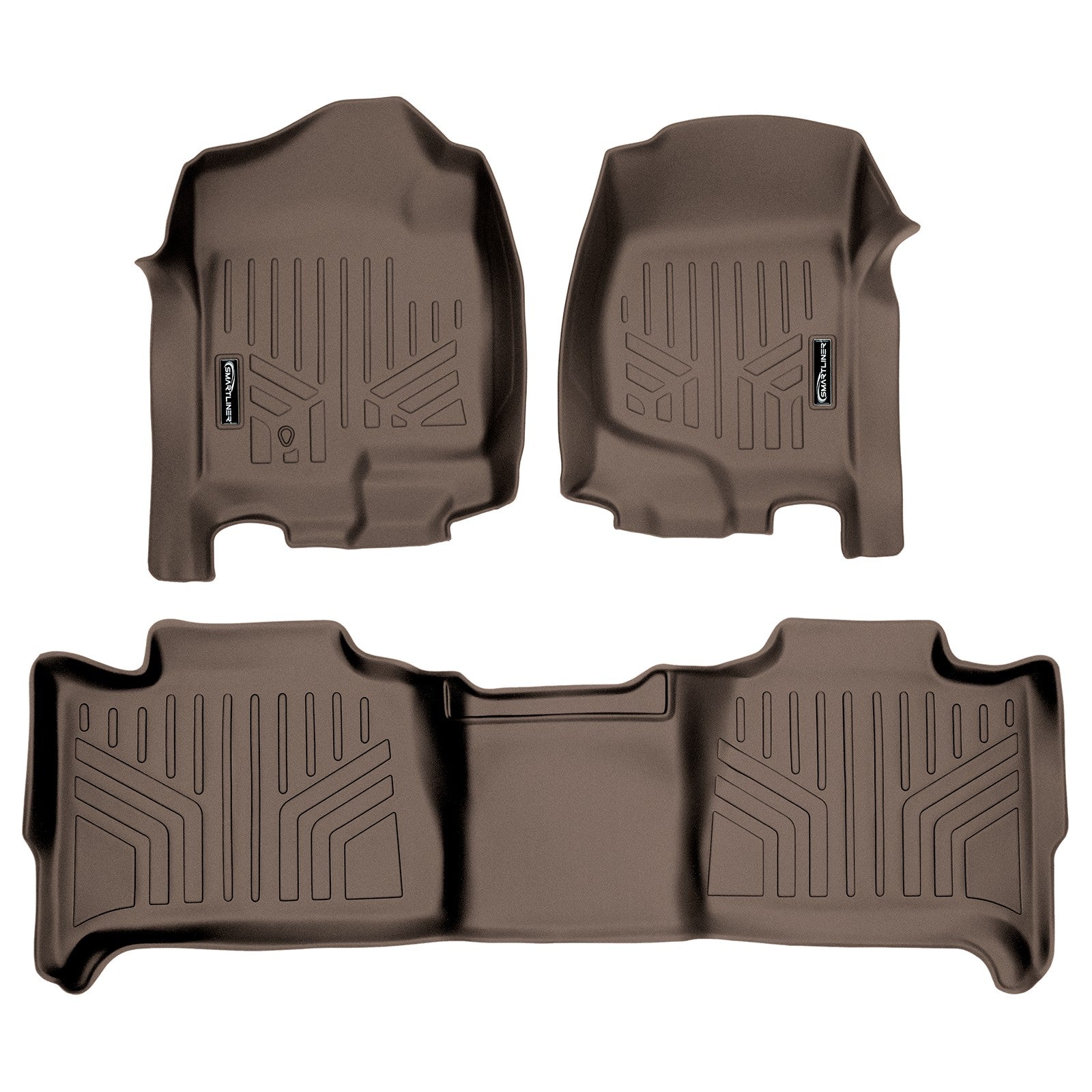 SMARTLINER 2007 - 2014 GMC Yukon XL 8 Passenger and 7 Passenger Custom Fit Floor Liners - 1st & 2nd Rows