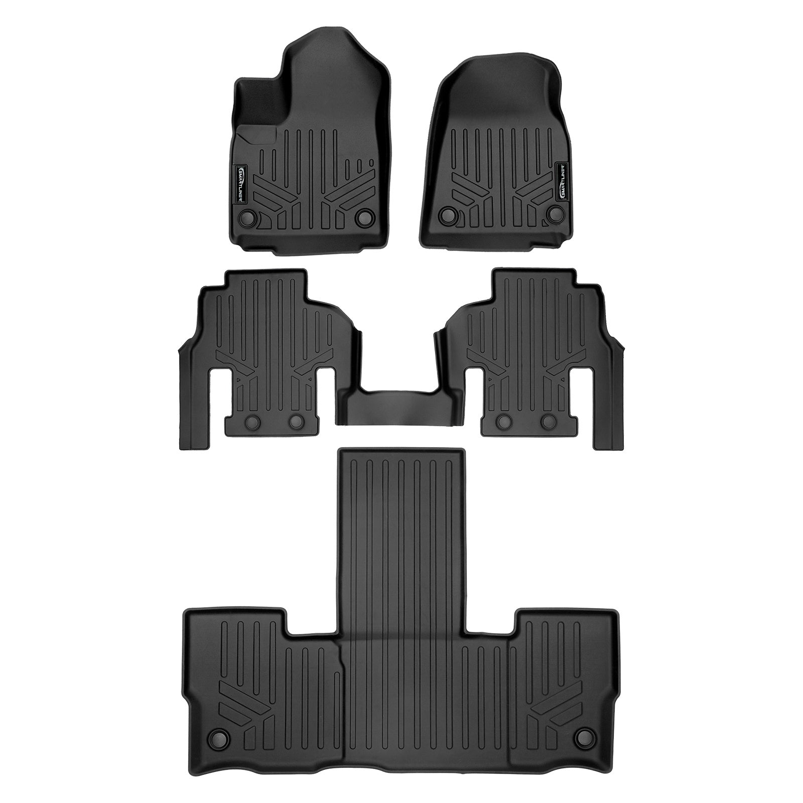 SMARTLINER 2023 - 2025 Jeep Wagoneer L 7 Passenger Custom Fit Floor Liners - 1st, 2nd & 3rd Rows