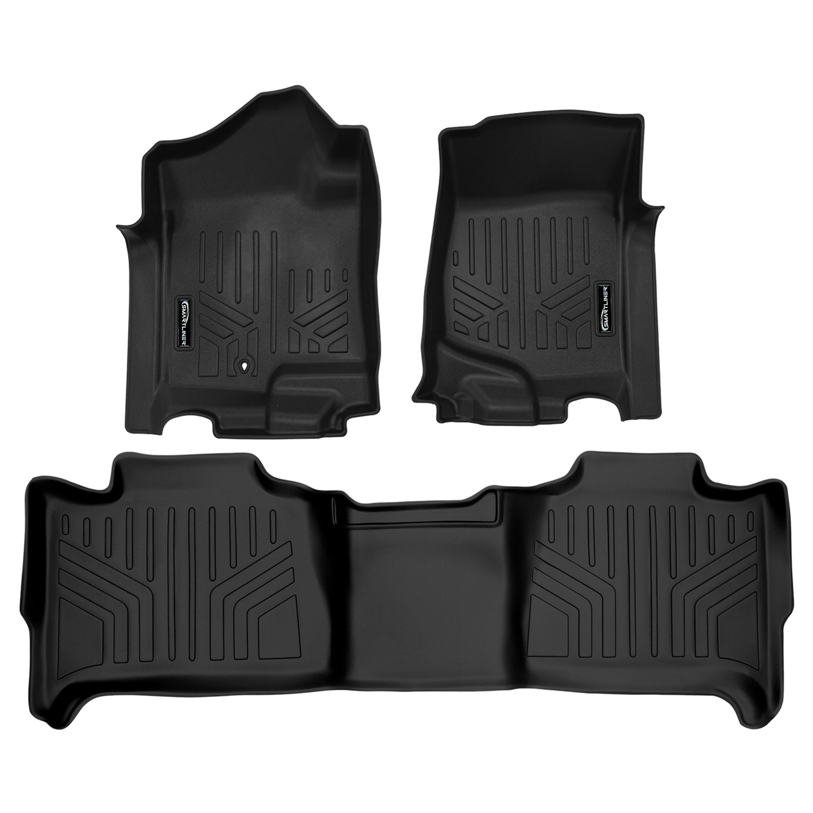 SMARTLINER 2007 - 2014 GMC Yukon XL 7 Passenger and 8 Passenger Custom Fit Floor Liners - 1st & 2nd Rows
