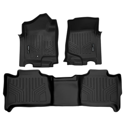 SMARTLINER 2007 - 2014 GMC Yukon XL 7 Passenger and 8 Passenger Custom Fit Floor Liners - 1st & 2nd Rows
