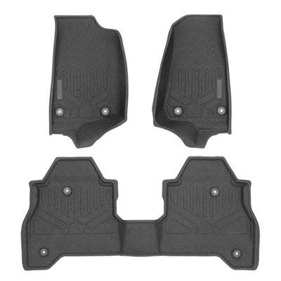 SMARTLINER 2020 - 2025 Jeep Gladiator All Configurations Custom Fit Floor Liners - 1st & 2nd Rows - Rubber Liner