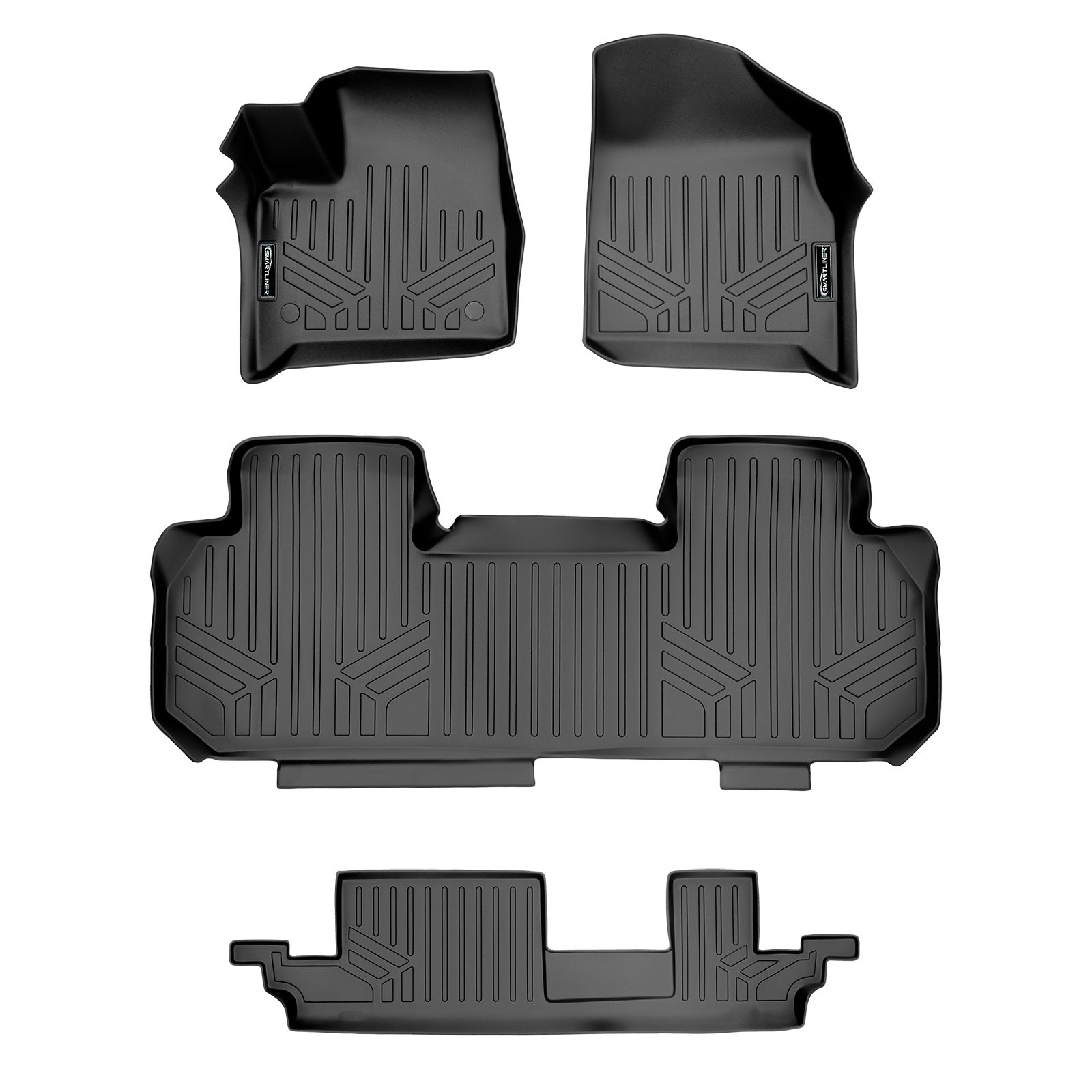 SMARTLINER 2018 - 2023 Chevrolet Traverse 8 Passenger Custom Fit Floor Liners - 1st, 2nd & 3rd Rows