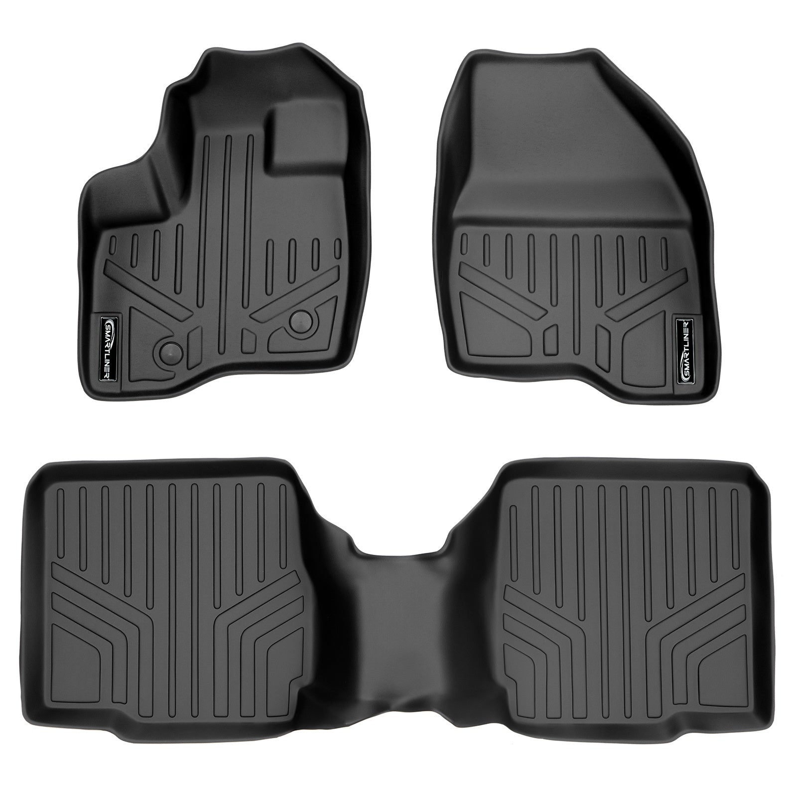 SMARTLINER 2011 - 2014 Ford Explorer 7 Passenger Custom Fit Floor Liners - 1st & 2nd Rows
