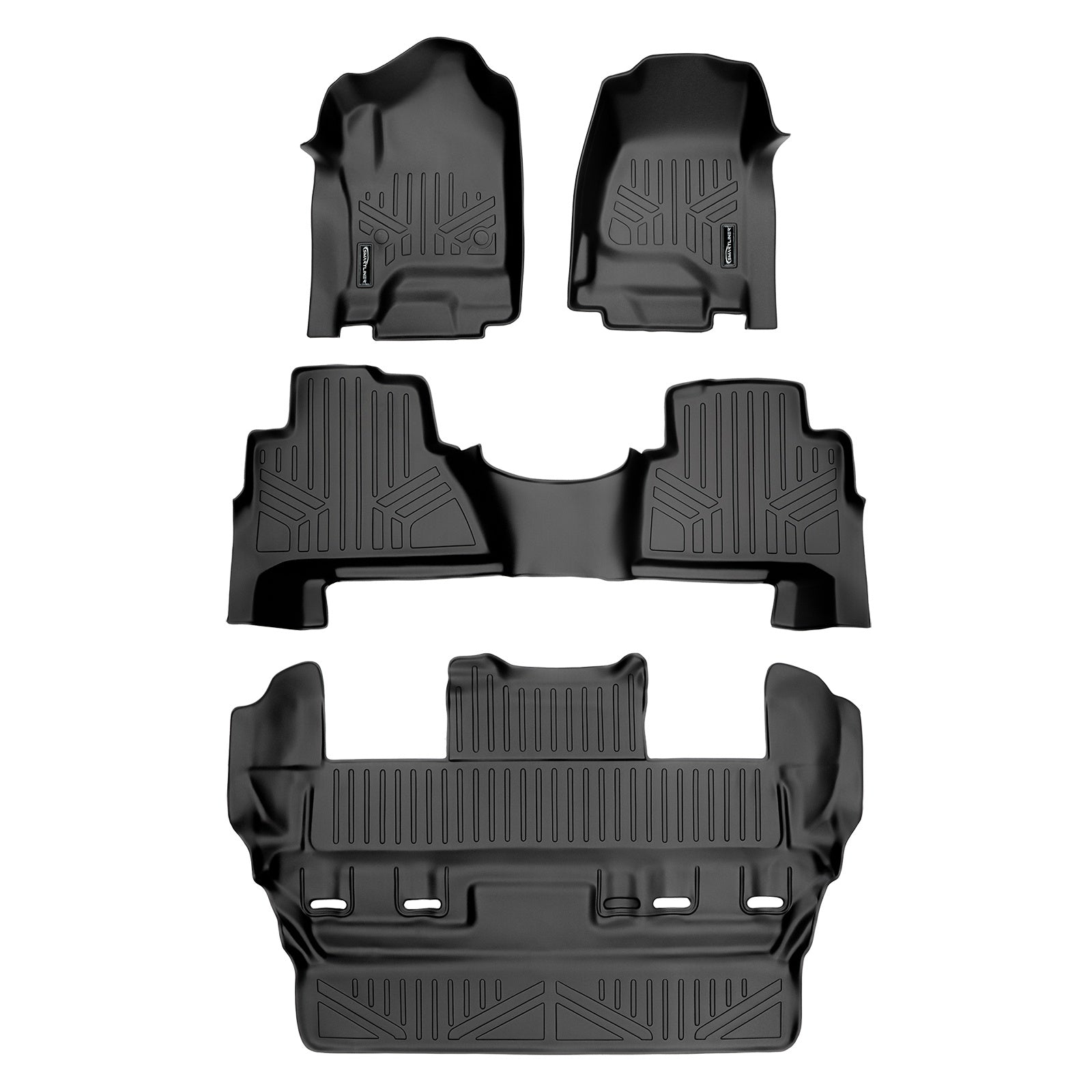 SMARTLINER 2015 - 2020 Cadillac Escalade 7 Passenger and 8 Passenger Custom Fit Floor Liners - 1st, 2nd & 3rd Rows