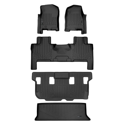 SMARTLINER 2007 - 2010 Ford Expedition 8 Passenger Custom Fit Floor Liners - 1st, 2nd, 3rd & 4th Rows