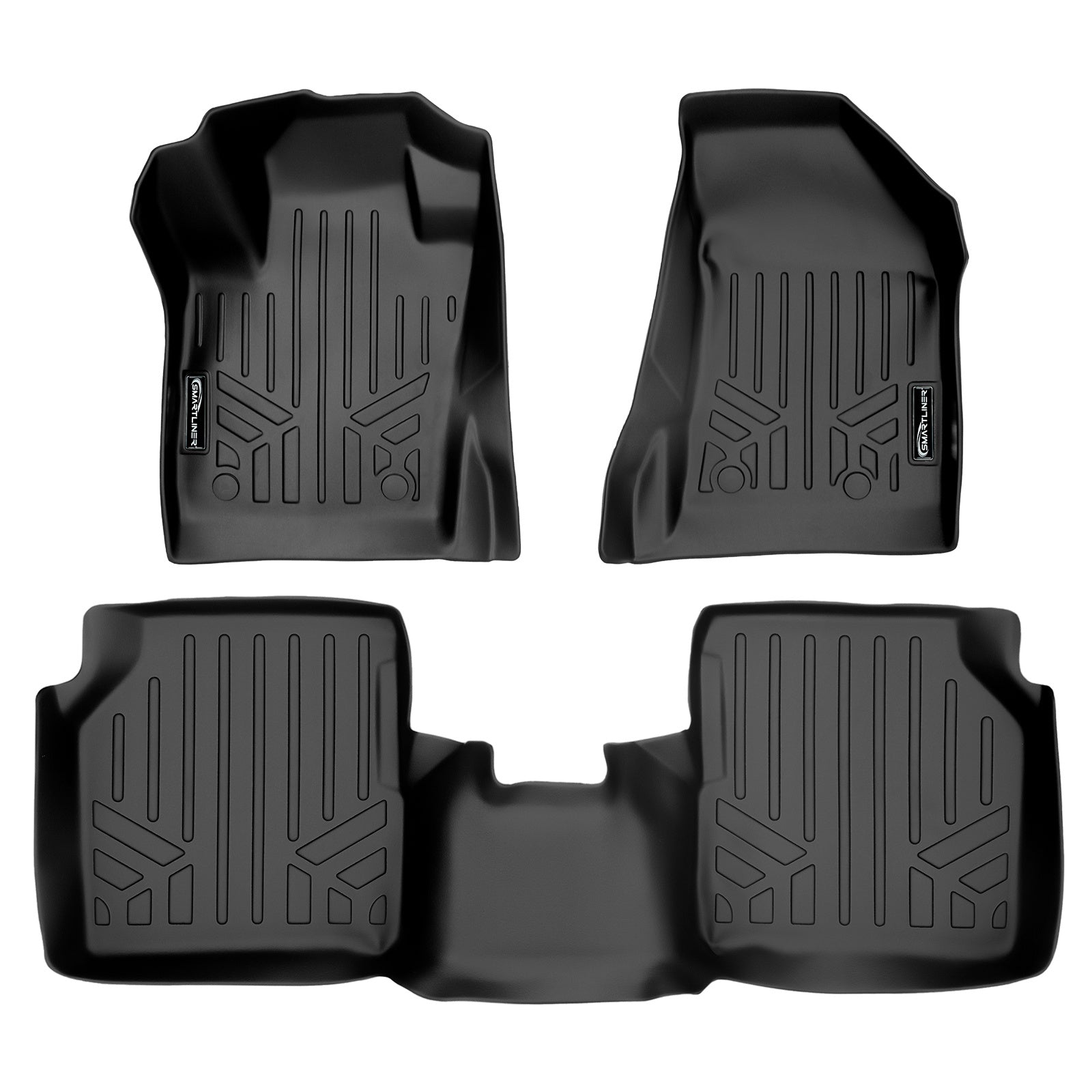 SMARTLINER 2017 - 2025 Jeep Compass New Body Style Custom Fit Floor Liners - 1st & 2nd Rows