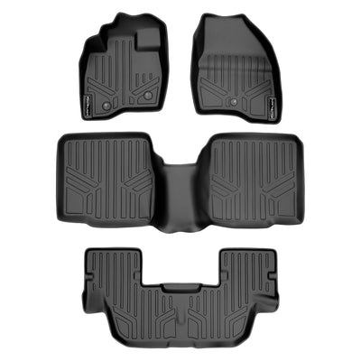 SMARTLINER 2017 - 2019 Ford Explorer 8 Passenger Custom Fit Floor Liners - 1st, 2nd & 3rd Rows
