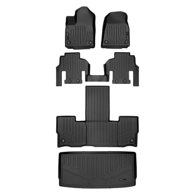 SMARTLINER 2022 - 2025 Jeep Wagoneer 7 Passenger Custom Fit Floor Liners - 1st, 2nd, 3rd & 4th Rows