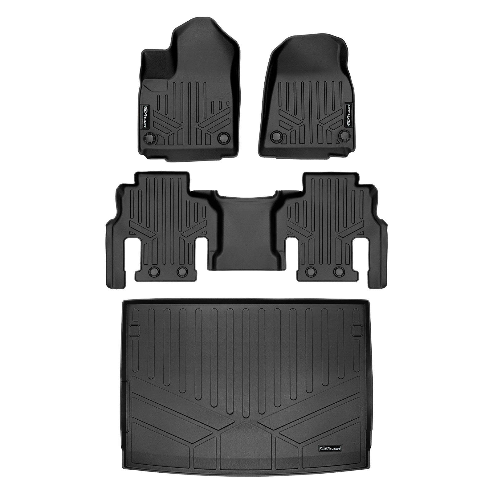 SMARTLINER 2023 - 2025 Jeep Grand Wagoneer L 7 Passenger Custom Fit Floor Liners - 1st, 2nd & 3rd Rows