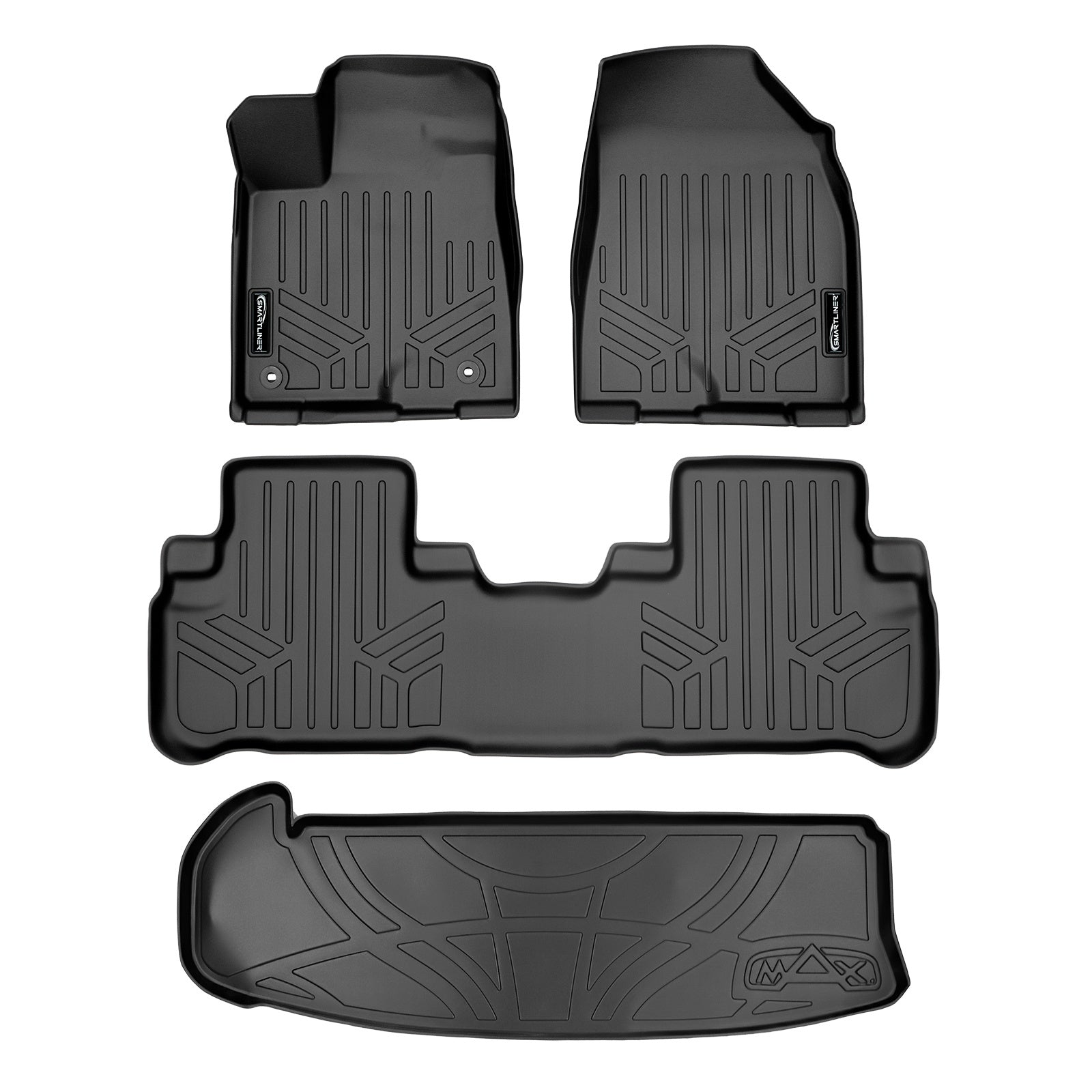 SMARTLINER 2014 - 2019 Toyota Highlander All Configurations Custom Fit Floor Liners - 1st, 2nd & 3rd Rows - Bench
